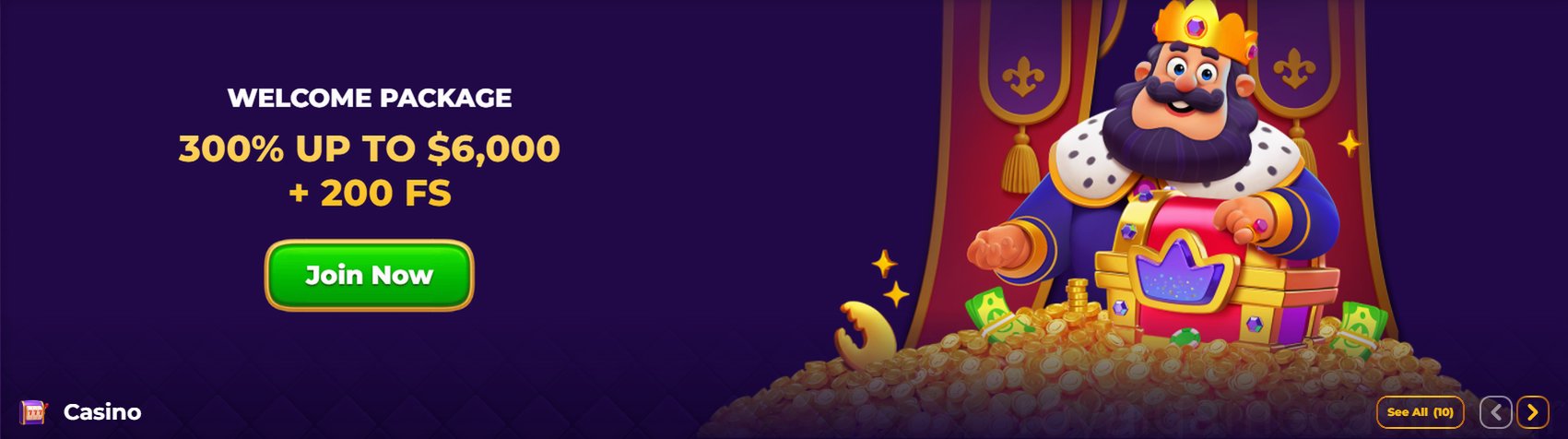 RoyalGame Casino Καλωσόρισμα